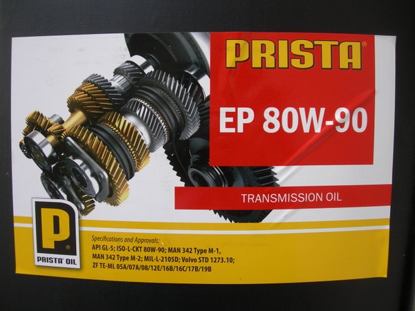 Олива трансмісійна Prista EP 80W90 /20L
